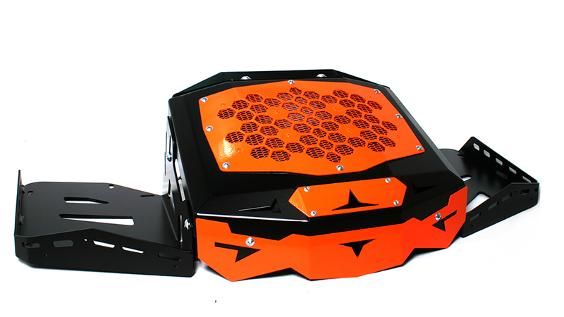 Вынос радиатора CFMOTO CFORCE 800 с защитной рамкой оранжевый